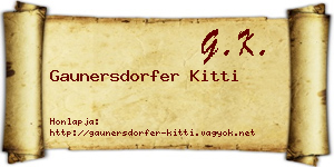 Gaunersdorfer Kitti névjegykártya